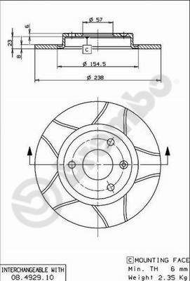 08492975 BREMBO Тормозной диск