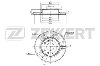 BS5621 ZEKKERT Тормозной диск