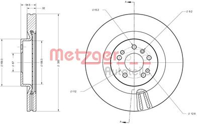 6110635 METZGER Тормозной диск