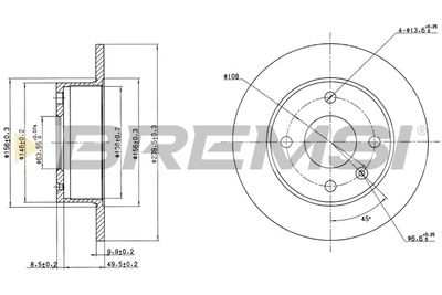 CD6135S BREMSI Тормозной диск