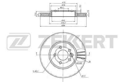 BS5811 ZEKKERT Тормозной диск