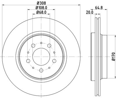 8DD355110611 HELLA PAGID Тормозной диск