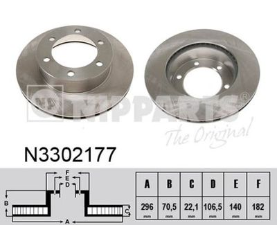 N3302177 NIPPARTS Тормозной диск