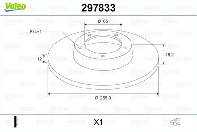 297833 VALEO Тормозной диск