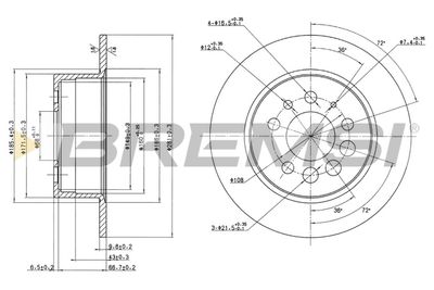 CD6080S BREMSI Тормозной диск