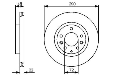 0986479474 BOSCH Тормозной диск