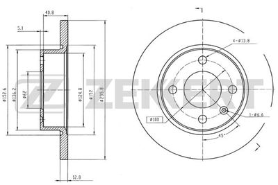 BS5926 ZEKKERT Тормозной диск