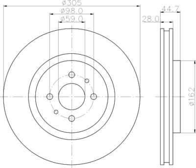 MDC1357 MINTEX Тормозной диск