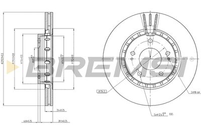 CD7642V BREMSI Тормозной диск