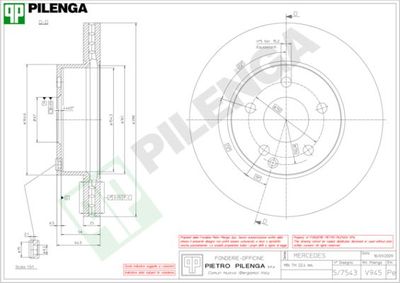 V945 PILENGA Тормозной диск