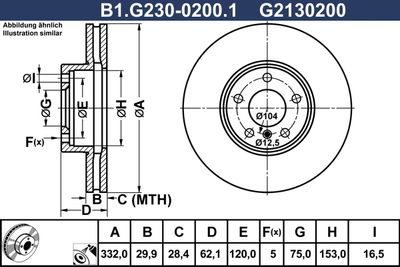 B1G23002001 GALFER Тормозной диск