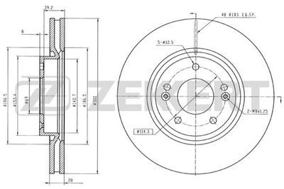 BS5274 ZEKKERT Тормозной диск