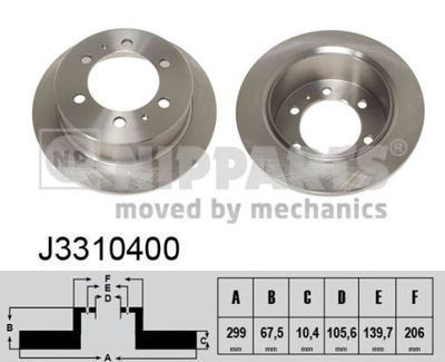 J3310400 NIPPARTS Тормозной диск