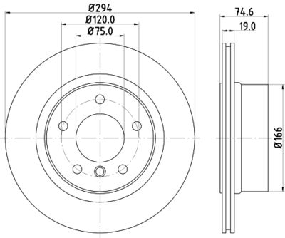 8DD355128511 HELLA PAGID Тормозной диск