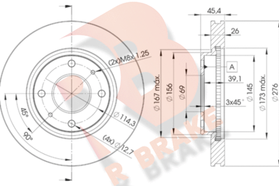 78RBD26070 R BRAKE Тормозной диск