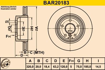 BAR20183 BARUM Тормозной диск