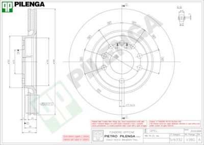 V380 PILENGA Тормозной диск
