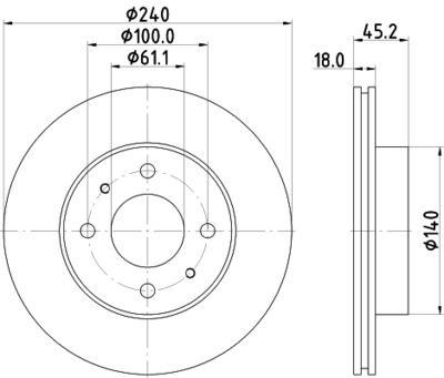 MDC685 MINTEX Тормозной диск