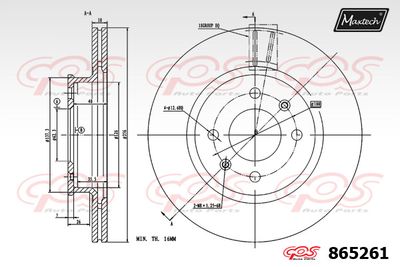 865261 MAXTECH Тормозной диск