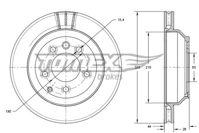 TX7416 TOMEX Brakes Тормозной диск