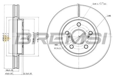 CD7446V BREMSI Тормозной диск