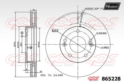 865228 MAXTECH Тормозной диск