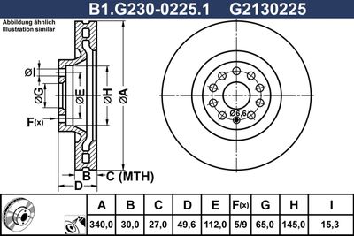 B1G23002251 GALFER Тормозной диск