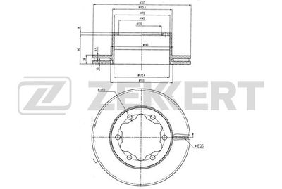 BS6450 ZEKKERT Тормозной диск