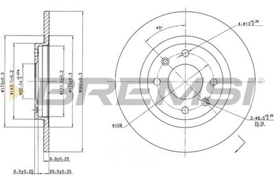 CD6051S BREMSI Тормозной диск