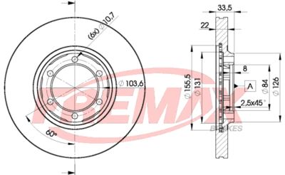 BD0201 FREMAX Тормозной диск