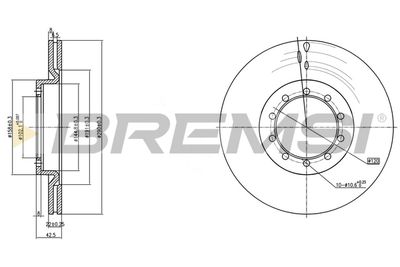 CD5183V BREMSI Тормозной диск