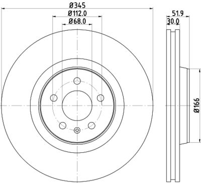 8DD355117181 HELLA Тормозной диск