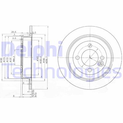 BG3662C DELPHI Тормозной диск