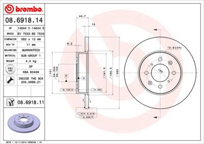 BS7533 BRECO Тормозной диск