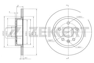 BS5052 ZEKKERT Тормозной диск