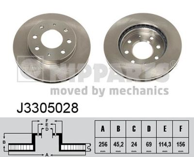 J3305028 NIPPARTS Тормозной диск