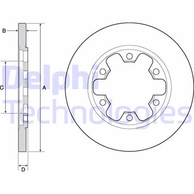 BG4680C DELPHI Тормозной диск