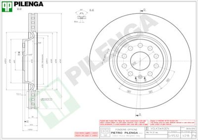 V218 PILENGA Тормозной диск