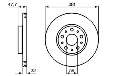 0986479100 BOSCH Тормозной диск