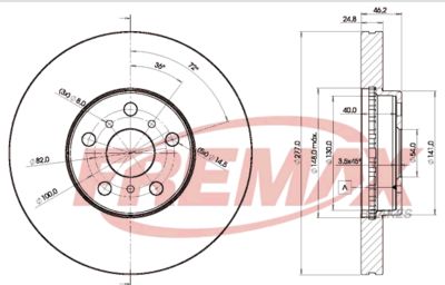 BD2039 FREMAX Тормозной диск