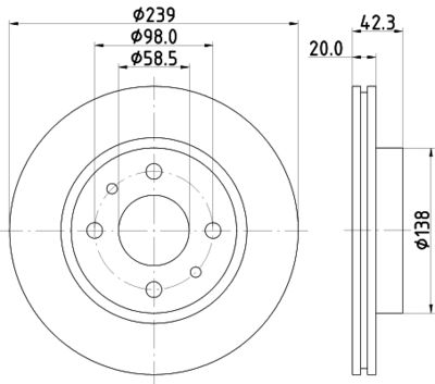 MDC1783 MINTEX Тормозной диск