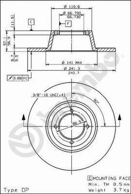 BS7453 BRECO Тормозной диск