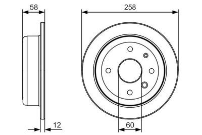 0986479T52 BOSCH Тормозной диск