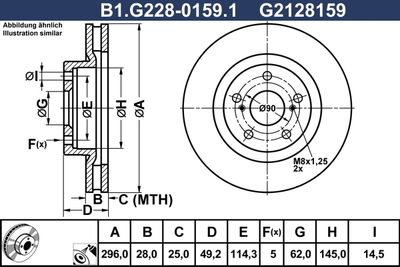 B1G22801591 GALFER Тормозной диск