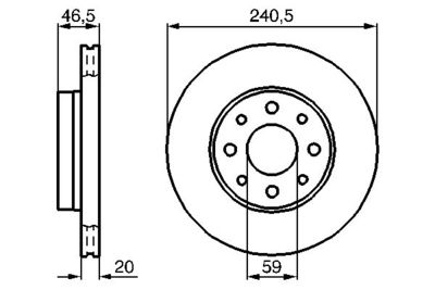 0986478878 BOSCH Тормозной диск