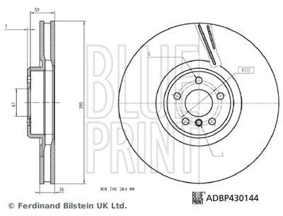 ADBP430144 BLUE PRINT Тормозной диск