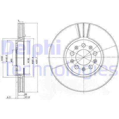 BG3035C DELPHI Тормозной диск