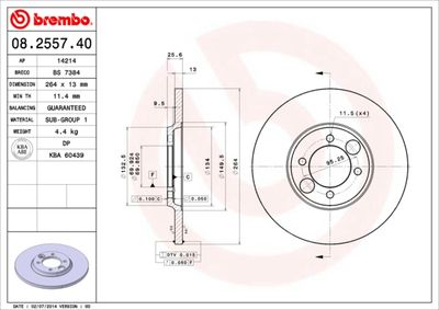 BS7384 BRECO Тормозной диск