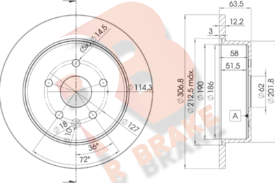 78RBD22790 R BRAKE Тормозной диск