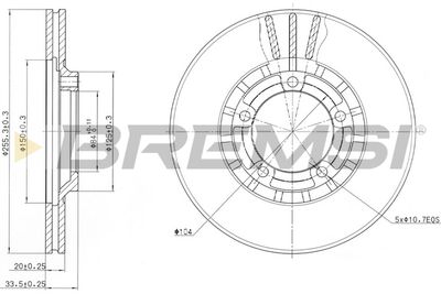 CD6349V BREMSI Тормозной диск